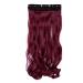 Buy SEGO 61cm Clip-in Hair Extensions - Real Human Hair Wavy Purple-Red 1 Tress 5 Clips 120g Whole Head International Shipping - Buy Online on GoSupps.com