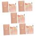 minkissy 5 Sets Travel Makeup Women Makeup Supplies Cosmetics Supply Supple Makeup Brush Beauty Supply Brush for Makeup Eyeshadow Brush Makeup Tool Lip Brush Wood Miss Girl Morandi