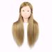 26 Mannequin Head with 50% Real Brown Hair | Long Straight Synthetic Hair | Cosmetology Training Head Doll with Clamp Stand | No Makeup 27 - Buy Online on GoSupps.com