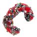 TQUXNGA Knot Christmas Headband Color Matching Pearl Embellished Yoga Sports Christmas Headband for Woman Red and green