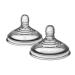Tommee Tippee Advanced Anti-Colic Baby Bottle Teats Fast Flow 6+ Months Breast-Like for a Natural Latch Anti-colic Valve Soft Silicone Pack of 2