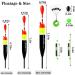 SEAOWL Fishing Slip Bobber Float Kit with Balsa Slip Corks and Bobber Stops - 10g (B.3/8oz) - 5pcs - Buy Online on GoSupps.com