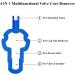 4-in-1 Bike Valve Key Set - Tone Valve Key for Presta & Valve Extensions - Valve Outlet & Nut Set - Blue | International Shipping - Buy Online on GoSupps.com