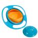DZCYAOHL 360 Degrees Gyro Bowl Unspillable Snack Toddler Bowl Universal Anti Spill Bowl Magic Gyro Bowl Anti Spill Baby Bowl Magic Bowl for Babies Kids (Blue)