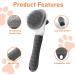 Self Cleaning Cat Grooming Brush with Release Button - Dog Slicker Brushes for Shedding - Grey - For Short/Long Hair Cats and Dogs - Buy Online on GoSupps.com