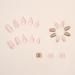 Pink Short Almond Press on Nails with White Heart Design - 24Pcs | Glossy Acrylic Fake Nails for Women and Girls - Buy Online on GoSupps.com
