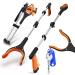 2 Pack Reacher Grabber Pickup Tool, 32" Folding Grabber Tool for Elderly  4" Wide Claw Opening Trash Picker - Strong Grip Magnetic Tip Lightweight Trash Picker Grabber