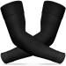 Ailaka Medical Compression Arm Sleeves for Men Women - 20-30 mmHg Lymphedema Compression Sleeves Support for Arms Pain, Swelling, Edema, Post Surgery Recovery, Tendonitis Black Medium(1 Pair)