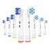 Replacement Toothbrush Heads Compatible with Oral B Electric Toothbrushes  8PCS  Round Head  Refills for Pro Gum Care  for Precision Clean and for Triumph Series Wpo6020