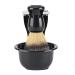 Yusat Shaving Brush Set 3 Piece Professional Men's Shaving Brush Stand Holder Bowl Set