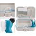 Mundsichtui Waterproof Plastic Prosthesis Box with Lock Dust-Proof Travel Case & Toothbrush Mirror - Portable & Practical for International Shipping - Buy Online on GoSupps.com