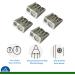 Wekoil Pencil Sharpeners Manual Twin Metal Dual Sharpening Blade Double Holes Rectangular Pencil Sharpener for Colored Graphite Pencils Crayons Jumbo Pack of 4 Silver P-B - Buy Online on GoSupps.com