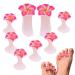 Toe Separators 8 Flower Toe Separator Toe Separators Silicone Daisy Flower Toe Spacers Reusable Toe Separators For Nail Varnish Toe Dividers For Nail Polish Pedicure Tools Pink
