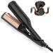 WEEYUM Wave Curling Iron Anti-Scald Hair Crimper 1.25 Inch Curling Iron Ceramic Hair Waver for Women 2 Barrel Wavy Hair Curler with 12 Temp for Wide Deep Waves Dual Voltage for Global Travel