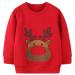 Boys Sweatshirt for Kids Dinosaur Jumper Cotton Casual Top Long Sleeve Pullover T-Shirt Toddler Girls Shirts Baby Clothes 1-8 Years 6-7 Years Christmas Elk