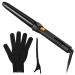 Hair Curler Curling Wand 25-32mm Curling Iron with 200 Constant Temperature 60s Fast Heat Ceramic Coating Curling Wand for Long&Short Hair Curling Tongs 2.5m Power Cord 100-210V Auto Shut-Off Black
