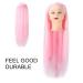Buy Mannenquink Long Pink Hair Practice Head - High-Temperature Wire No Odor - Ideal for Hairdressers - Buy Online on GoSupps.com