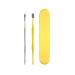 2Pcs/Set Dual-end Ear Pick Set Curette Ear Wax Remover Spiral Spring Earpick Stainless Steel Ear Cleaner