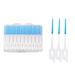 Interdental brushes 20 pieces of interdental brushes gap brushes tooth cleaning gaps gap toothbrushes dental brushes interdental brushes - brushes for interdental spaces (blue)