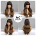 Oefei Ombre Brown Wig with Ponytail - Heat-Resistant Synthetic Hair for Women | Natural Look for Daily Party & Cosplay Wear - Buy Online on GoSupps.com