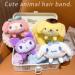 Kawaii Spa Headband for Women - Cute Wash Face Makeup Facial Fluffy Microfiber Cloth - Purple - Buy Online on GoSupps.com