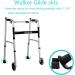 Universal 1 1/8 Inch Walker Ski Glides - Durable Replacement Feet for Folding Walkers - Safety and Stability - 2 Slides and 2 Smooth Sock Pad Covers (1 Pair) - Buy Online on GoSupps.com