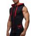 LemonGirl Men's Sleeveless Hoodie Tank Top - X-Large Blackred | Bodybuilding Gym Wear - Buy Online on GoSupps.com
