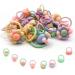 Girl's Hair Elastic Bands 40pcs Baby Cartoon Hair Tie Multicolor Mini Hair Bands Seamless Ponytail Holder Tiny Rubber Bands Hair Bobbles Toddler Hair Accessories for Girls Headwear for Children baby 1#Ice Cream