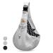 VRBabies dog carrier for small dogs free hands breathable turnable adaptable made of cotton suitable for puppies small dogs and cats for outdoor travel (double -sided light gray2) L 28 x H 6 cm light gray2