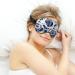 Psychedelic Blue Tie Dye Sleep Mask for Women | Adjustable Eye Shades Cover with Elastic Strap - Perfect for Travel & Relaxation - Buy Online on GoSupps.com