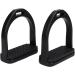 Buy Doact Iron Stirrups for Adults & Kids - Black Rubber & Plastic Medium Dressage Safety - Perfect for Young Equestrians - Buy Online on GoSupps.com