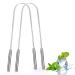Tounge Scraper Cleaner 2-Pack Stainless Steel Tongue Scarper Silver - Tongue Cleaner for Adults Kids Men & Women - Cure Bad Breath with BPA-Free Metal Tongue Scrapers for Better Dental Hygiene