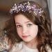IYOU Princess Pearl Headband Purple Flower Communion Headpiece Birthday Bridal Wedding Hair Accessories for Girls - Buy Online on GoSupps.com