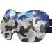 Sleep Mask SleepFun Invisible Alar Deep Orbit 3D Eye Mask Ultra Lightweight & Comfortable Sleeping Mask for Travel, Nap, Shift Works, Black & Blue (Grey Camo&Blue Camo)