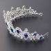 Frcolor Blue Crystal Crown Tiara - Bridal Headpiece & Rhinestone Headband for Weddings & Parties - Buy Online on GoSupps.com