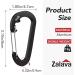 Zalava Wiregate Carabiner Quick Lock - 10kN Heavy Load Aircraft Aluminum D-Form Clip Set for Camping Hiking & Fishing - 6 Pack (Black) - Buy Online on GoSupps.com
