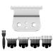 Replacement Blades for Andis T blades, Andis GTX, Replacement T Blade Compatible with Andis #04521 and Andis #04710(Ceramic T Blade + Sliver Steel Blade) Sliver 1 Pack