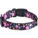 Mihqy Adjustable Soft Dog Collar - Bohemian Floral Geometric Design for All Dog Sizes (Neck 38-63 cm) - Buy Online on GoSupps.com