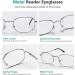 Eyekepper Metal Frame Reading Glasses - 4 Pieces Silver +2.50 with Spring Hinge | Stylish & Comfortable International Shipping - Buy Online on GoSupps.com