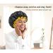 mikimini Black Shower Cap for Women Men & Girls - Reusable Waterproof Bathing Hat - Stretchy, Non-fading - Medium Size - Pack of 1 (Black+Yellow) - Buy Online on GoSupps.com