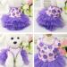 Yekeyi Spring Summer Princess Pet Dress for Rabbits Dogs & Cats - Cute Violet Tutu Costume for Bunnies - XS Flower Decor - Buy Online on GoSupps.com