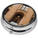Beautiful Italy Printed Mini Round Pill Box - 3 Compartment Portable Pill Organizer for Travel Home & Office Use - Buy Online on GoSupps.com