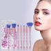 7PCS Glitter Quicksand Makeup Brush Set - Pink Cosmetic Brushes for Foundation Powder Blush & Eyeshadow with Case | International Shipping Available - Buy Online on GoSupps.com