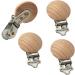 Alenybeby 10-Piece Natural Beech Wood Pacifier Clips - 30mm Strap Holder for DIY Pearl Chain Accessories - Buy Online on GoSupps.com