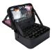 Ethereal Nail Polish Organizer Bag Nail Polish Holder Travel Case Portable Nail Polish Storage Case Double Layer Hold 30 Bottles (15ml - 0.5 fl.oz) Black