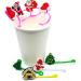 CHENZILIN Drinking Straws 4Pcs Soft Silicone Straw Covers Dustproof Drinking Straw Caps Straw Toppers Christmas Cartoon Straw Cover Caps Ornament - Buy Online on GoSupps.com