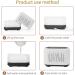 Essential Oil Diffuser | Aromatherapy Cool Mist Humidifier with Flame Light | USB Timer & Auto Off - White - Buy Online on GoSupps.com