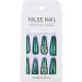 Brishow Green Ballerina Coffin False Nails - 20pcs Long Fake Nails for Women and Girls - Buy Online on GoSupps.com