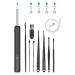 Kumprohu Visual Ear Wax Cleaner - Ear Cleaner with 1080P Camera and Light | with Wi-Fi Visible Ear Pick 8 Ear Spoons and 6 LED Lights Phone Tablet and PC Gift for Her/Him Black 8-piece Set