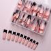 Ruarby 360x False Nails Full Cover Stick on Nails French Black Tip Press On Nails Artificial Nails Long False Nails for Women - Buy Online on GoSupps.com